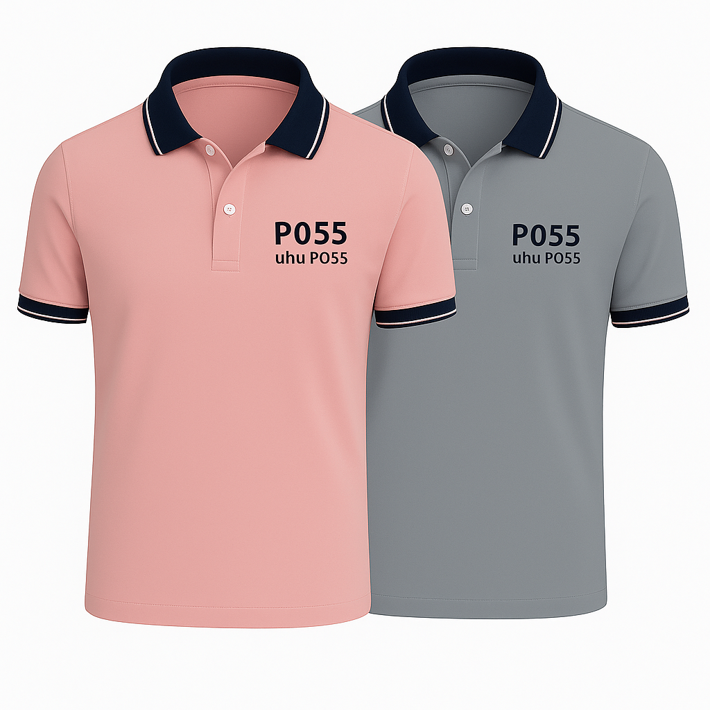 2er-Set klassische Poloshirts