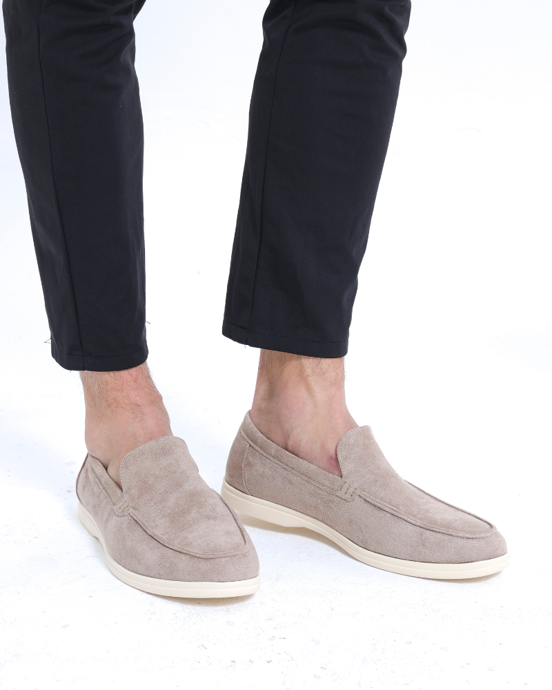 Loafers – Sandfarbenes Wildleder