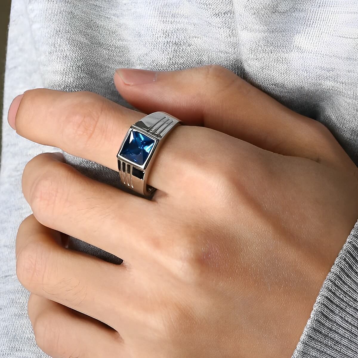 Ozeanring – Poliertes Silber