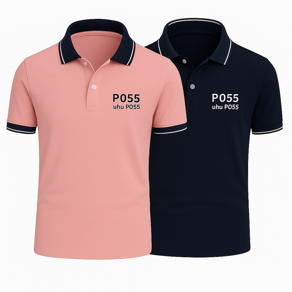 2er-Set klassische Poloshirts
